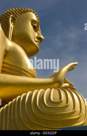 Low angle part of giant Buddha statue at Wat Phra That Doi Kham (Temple ...