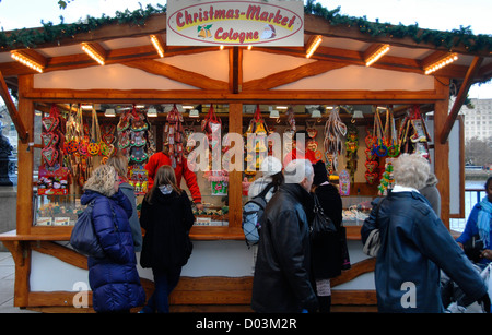 Christmas market, South Bank, London, England, United Kingdom, Europe Stock Photo