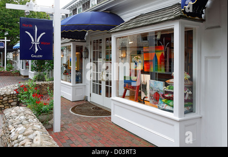 Water Street art gallery, Edgartown, Martha's Vineyard, Massachusetts, USA Stock Photo