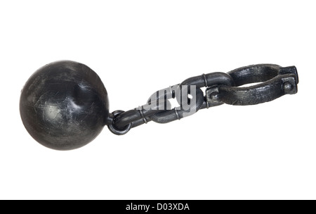Inmate ball isolated on white background Stock Photo