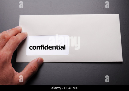 confidential or top secret letter showing business post concept Stock Photo