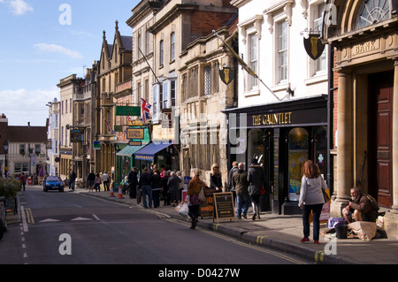 High Street Glastonbury Stock Photo