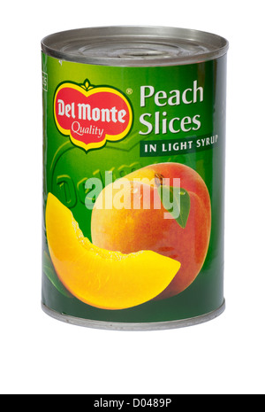 Tin Of Del Monte Sliced Peaches Stock Photo