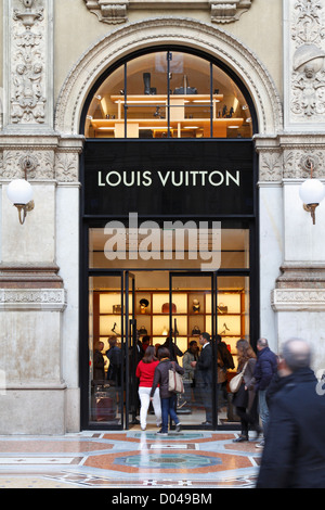 Louis Vuitton store in Galleria Vittorio Emanuele in Milan, Italy