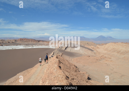 Deset landscapes in the Valle de la Luna (Moon Valley), San Pedro de Atacama, Chile Stock Photo