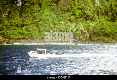 Cocos Island,Off Costa Rica,Scuba Diving Expedition,National Parks of Costa Rica,Pacific Ocean,Diving Boats,Divers,Deep waters Stock Photo