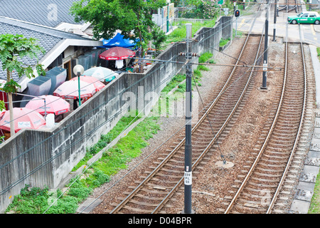 Light rail transportation in Hong Kong Stock Photo