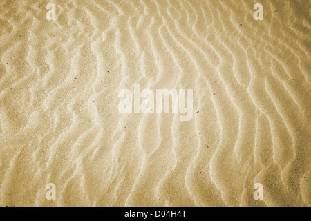 Beach with soft sand, rippled texture of windblown effect Stock Photo