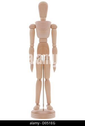 Artists wooden manikin on white background Stock Photo