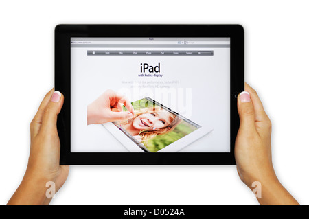 iPad screen showing Apple store website - iPad Stock Photo