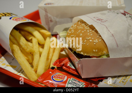 Burger King Whopper meal Stock Photo