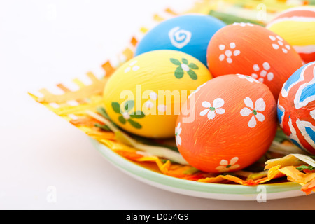 Hand painted Easter eggs Stock Photo