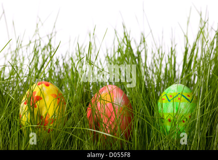 Three Easter eggs Stock Photo