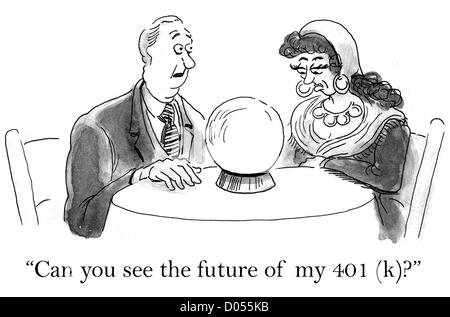 'Can you see the future of my 401(k)?' Stock Photo