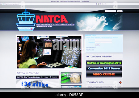 The National Air Traffic Controllers Association (NATCA) website Stock Photo