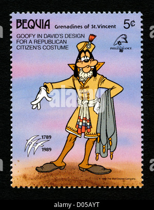 St Vincent Grenadines postage stamp depicting Disney cartoon character Stock Photo