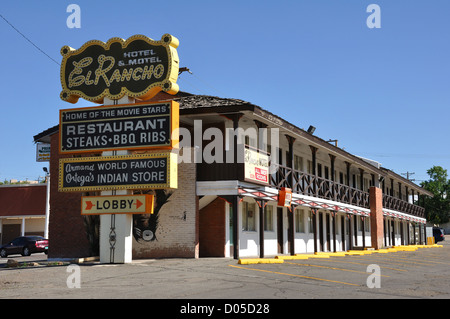 The El Rancho Motel in Williams, along the historic Route 66, Arizona, USA Stock Photo