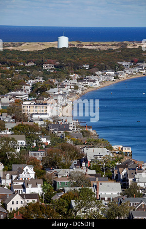 Aerial view of Provincetown, Cape Cod, Massachusetts, America Stock Photo
