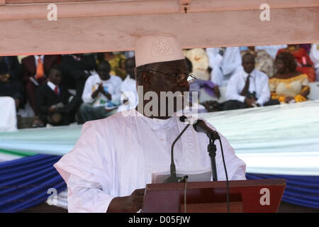 November 17th, 2012 Freetown, Sierra Leone- President of Sierra Leone. Ernest Bai Koroma, runs for re-election Stock Photo