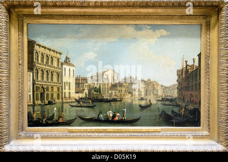 the Grand Canal from the Palazzo Flangini to San Marcuola by Canaletto (1679 - 1768) - The Wallace Collection Museum, London Stock Photo