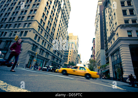 October 26, 2012 - New York City:  Intersection along 5th Ave in midtown Manhattan on Oct. 26, 2012. Stock Photo