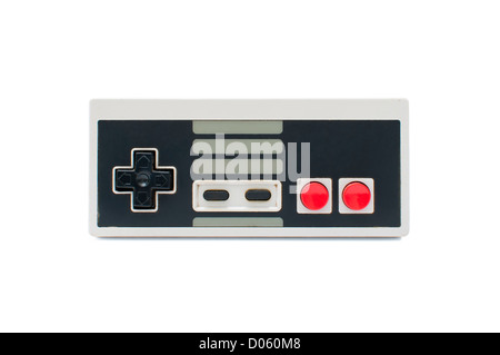 Retro Game pad isolated on white background, Stock Photo