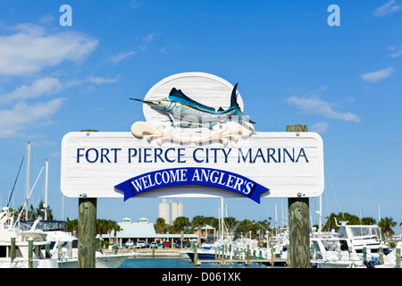 The Marina in Fort Pierce, St Lucie County, Treasure Coast, Florida, USA Stock Photo