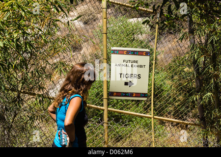 San Diego Safari Park - no tigers - future exhibit, disappointing visitors in mid-2012; Stock Photo