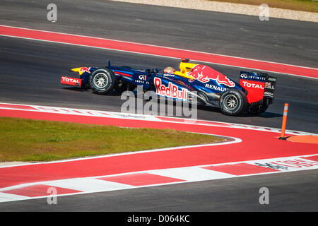 Austin, Texas, USA. 18th November 2012. F1 Circuit of the Americas November 18, 2012. Austin, Texas. Formula 1 round 19. Vettel, Red Bull Stock Photo