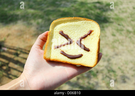 Smiley face bread, greet for Chinese New Year Stock Photo - Alamy