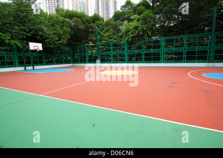 Abstract view of basketball court Stock Photo