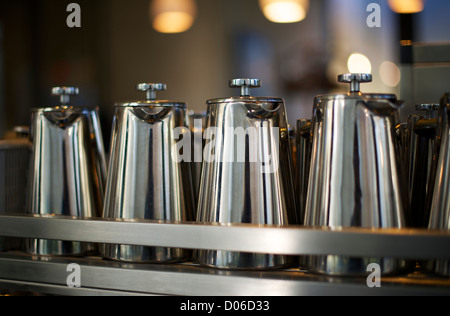 Modern Cafe with Cafetiere Stock Photo