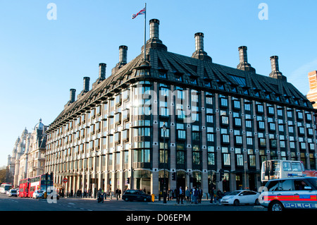 Portcullis House, opposite Big Ben and the Houses of Parliament, London, UK Stock Photo