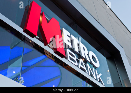 Exterior of the latest branch of Metro Bank in Reading, England, November 2012 Stock Photo