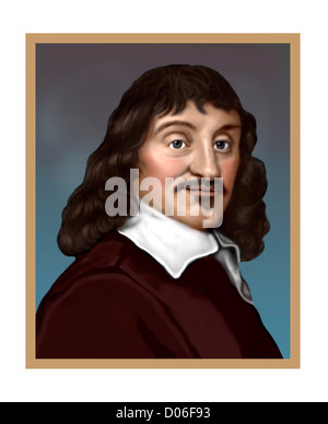 Rene Descartes 1596 1650 French Philosopher Mathematician Stock Photo