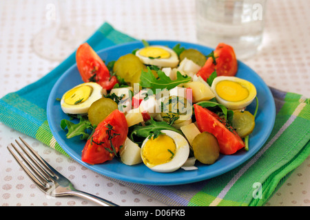 Salad with mint. Recipe available Stock Photo - Alamy