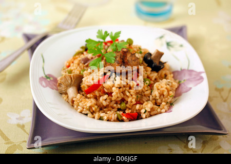 Paella with wild mushrooms. Recipe available.