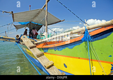 Small Traditional Philippine Outrigger Boat, Banca, Banka, with ...