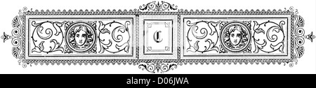 Alphabet character, letter C Stock Photo