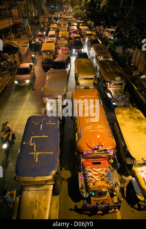 Manila Jeepney Busses Stock Photo