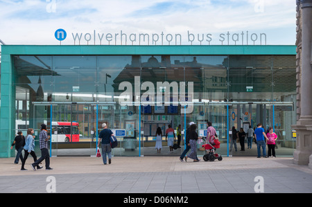 Wolverhampton Interchange Bus Station, West Midlands Stock Photo