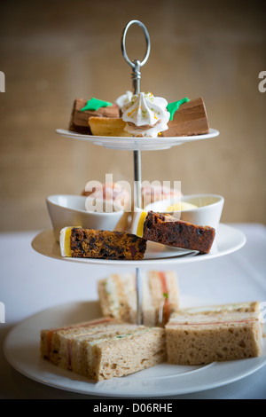Afternoon tea and cakes. Stock Photo