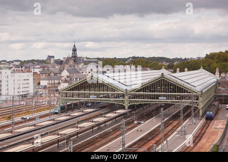 The main railway terminus in Tours, France. Stock Photo