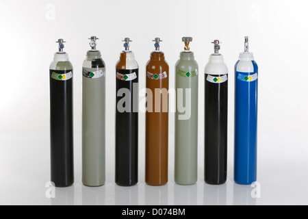 Medical gas cylinders Stock Photo
