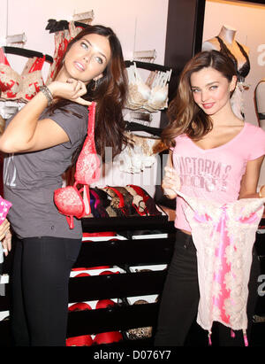 15 JANUARY 2013 - New York - Victoria's Secret Angels Adriana Lima (L) and  Erin Heatherton attend the Victoria's Secret VSX Launch Event at Victoria's  Secret Herald Square flagship store on January