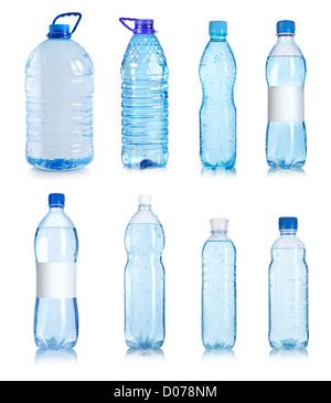 Bottles of water isolated on white background Stock Photo - Alamy