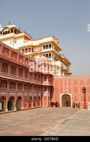 Chandra Mahal in City Palcae, Jaipur, Rajasthan, India Stock Photo