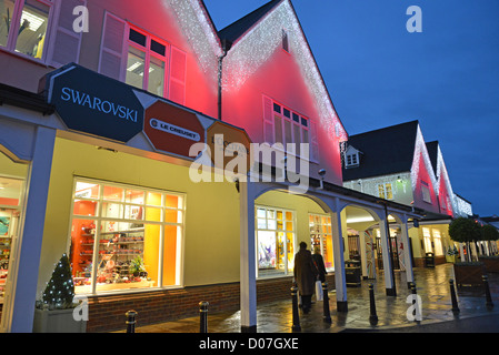 Bicester Village Shopping Centre at Christmas, Bicester, Oxfordshire, England, United Kingdom Stock Photo