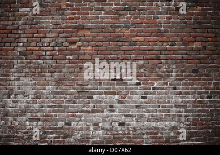Grunge Dark Old Brick Wall Stock Photo