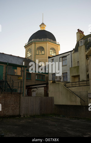 The rear view or Worthing Dome cinema and surrounding shops Stock Photo